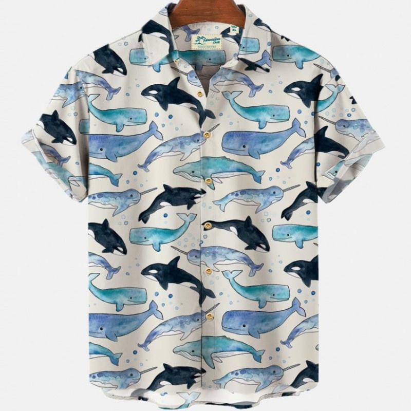 여름 꽃 잉어 물고기 하와이 셔츠 남성용 캐주얼 반소매 - Vintage Hawaiian Floral Shirt 리뷰 및 가격