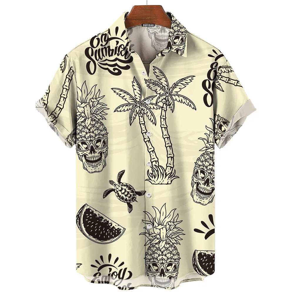 남성 레트로 여름 굿 바이브 하와이안 셔츠 캐주얼 반소 - Vintage Hawaiian Floral Shirt 리뷰 및 가격