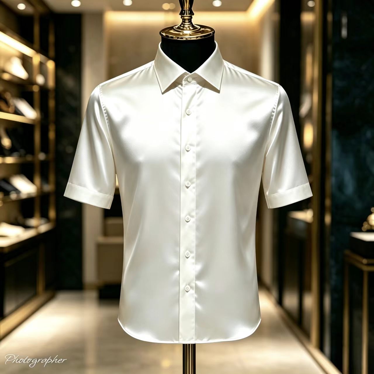Men's Solid Color Satin Short- - Mens Satin Silk Dress Shirt 리뷰 및 가격