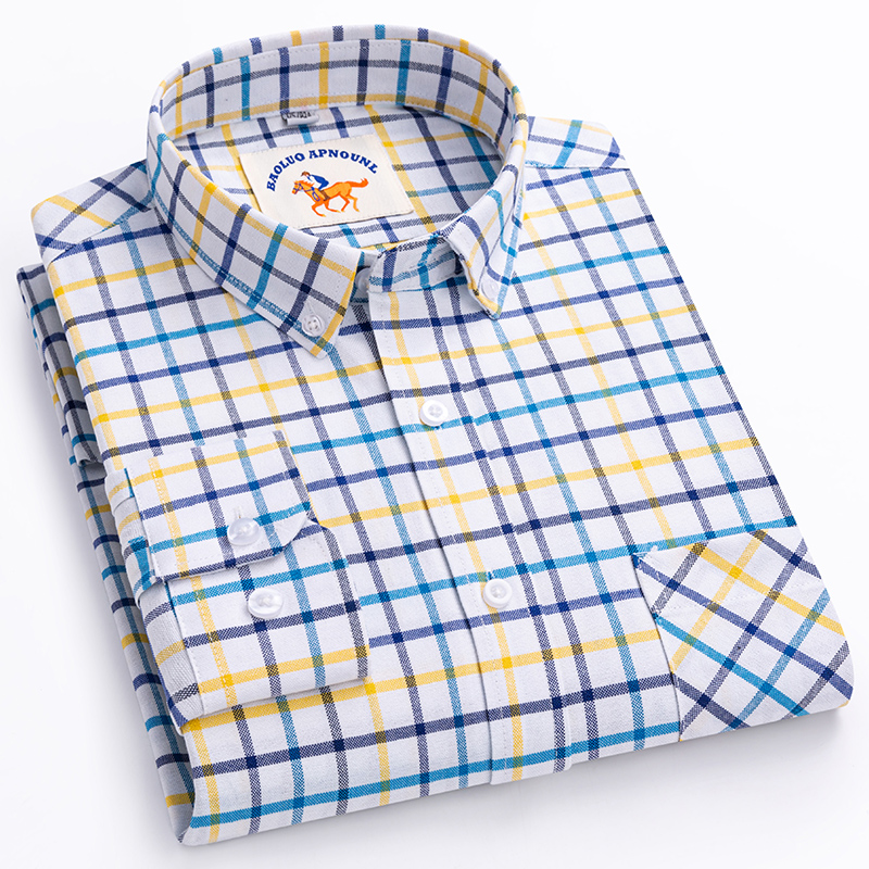 새로운 오버사이즈 5XL 남성용 긴팔 셔츠, 슬림핏 포 - Oxford Cotton Casual Shirt Business 리뷰 및 가격