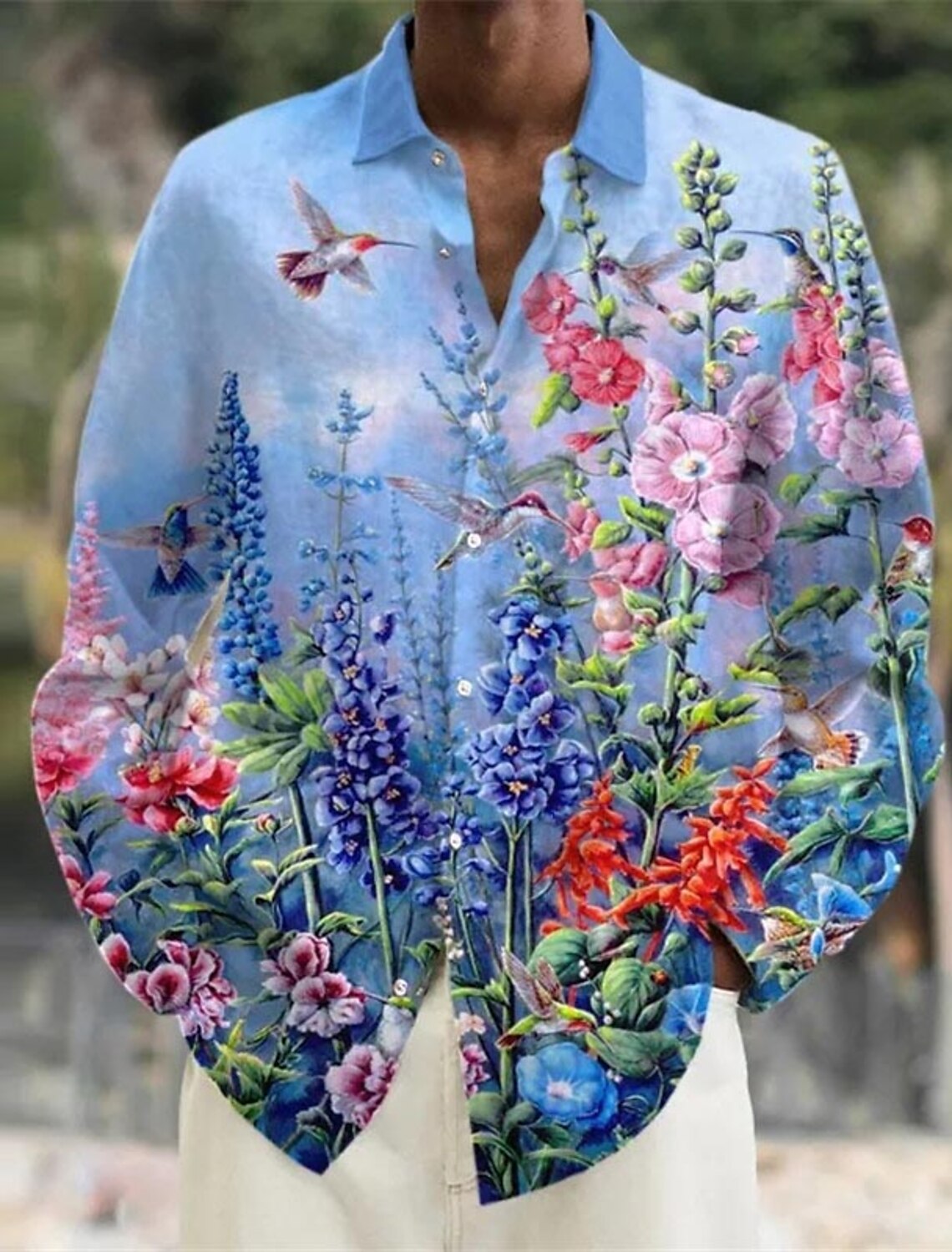 남성용 리넨 셔츠, 플로럴 그래픽 프린트, 턴다운 아웃 - Vintage Hawaiian Floral Shirt 리뷰 및 가격