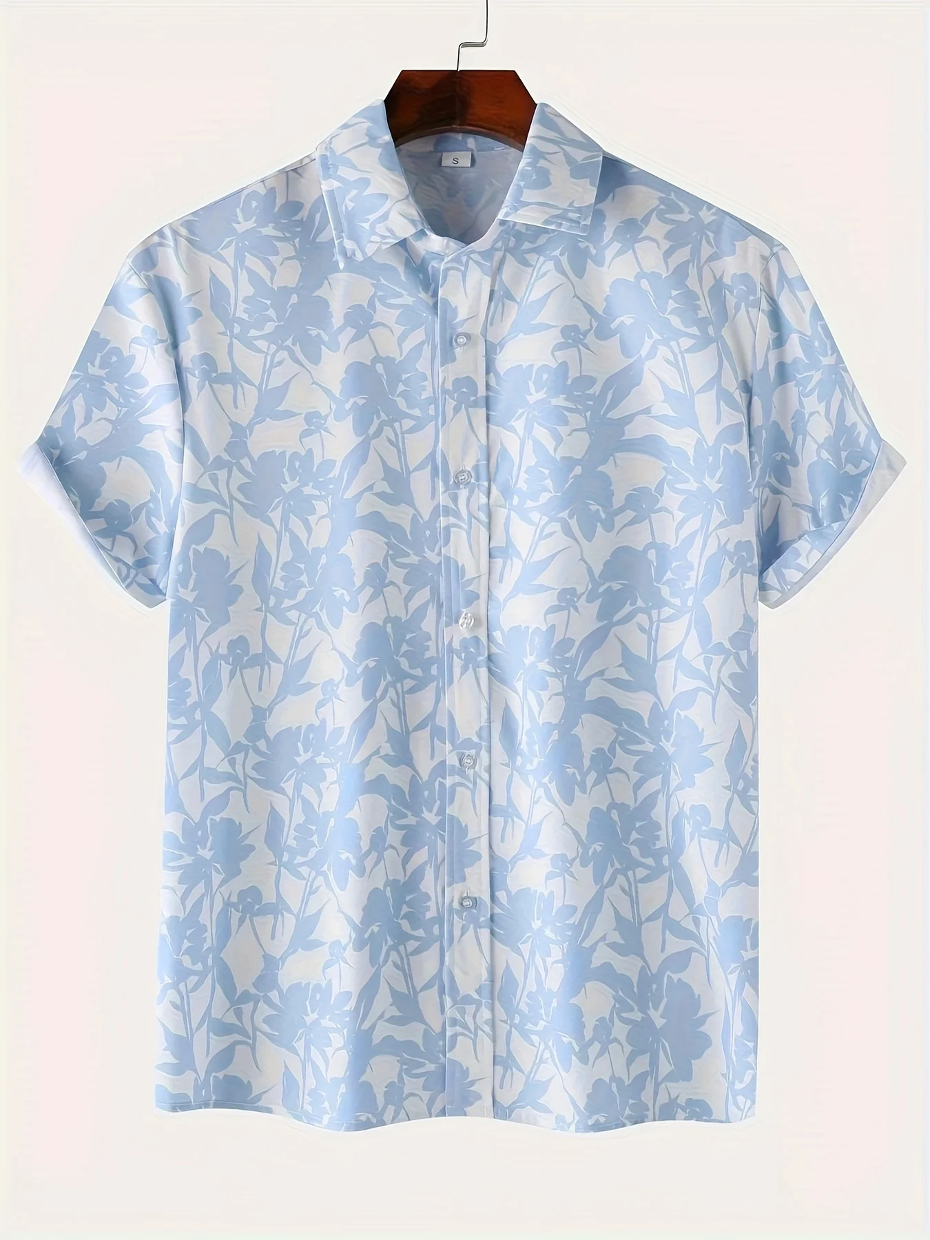남성용 멀티 스타일 라이트 블루 알로하 하와이안 셔츠  - Vintage Hawaiian Floral Shirt 리뷰 및 가격