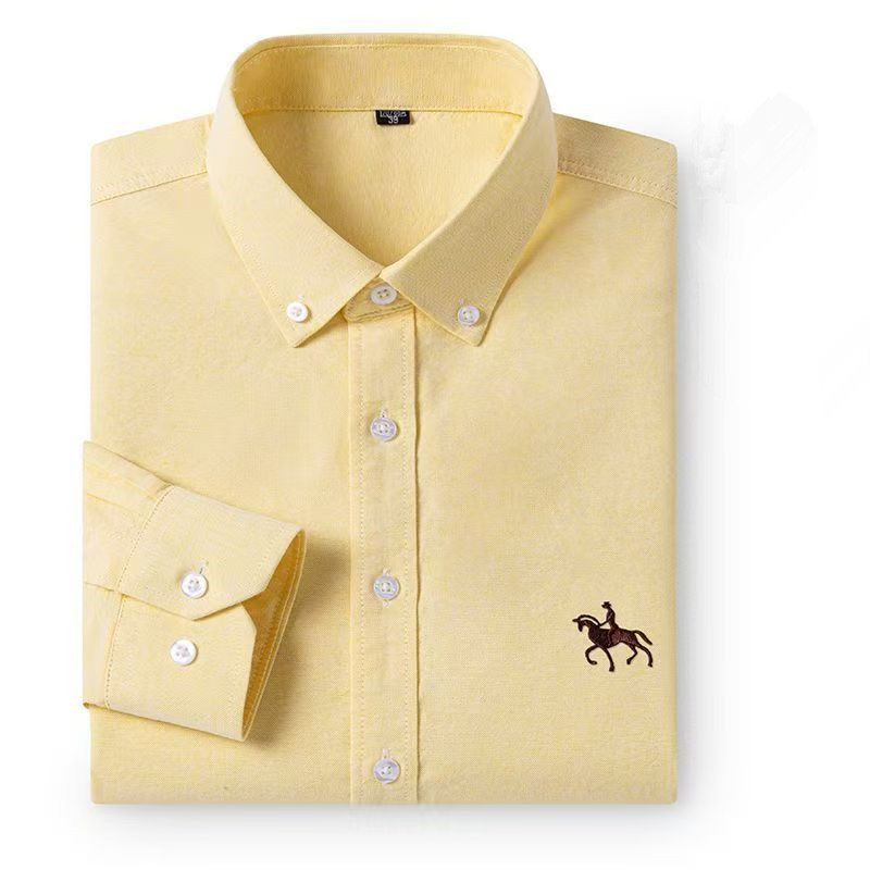 100% 면 소재의 남성용 옥스포드 셔츠, 긴 소매,  - Oxford Cotton Casual Shirt Business 리뷰 및 가격